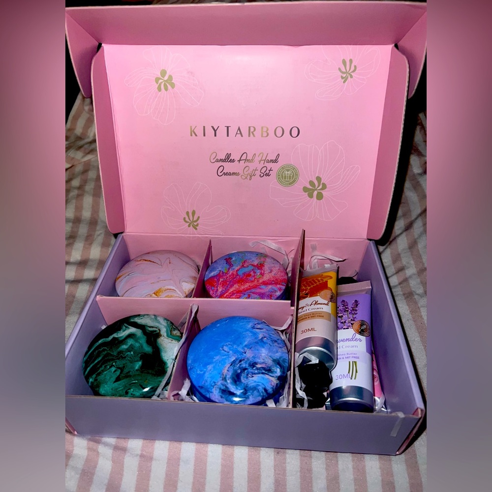 Kiytarboo Candle and hand cream set. Beautifully packaged!